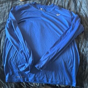 Nike Blue Long Sleeve Performance Tee